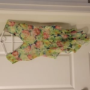 Lime green with flowers shirt